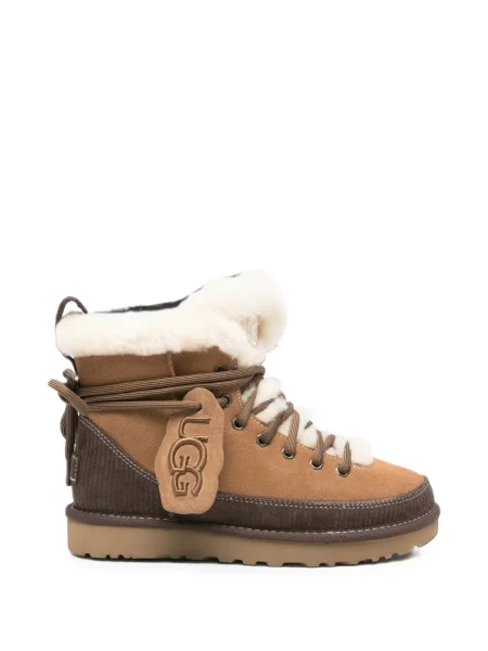 Botine Ugg cu șireturi din dantelă