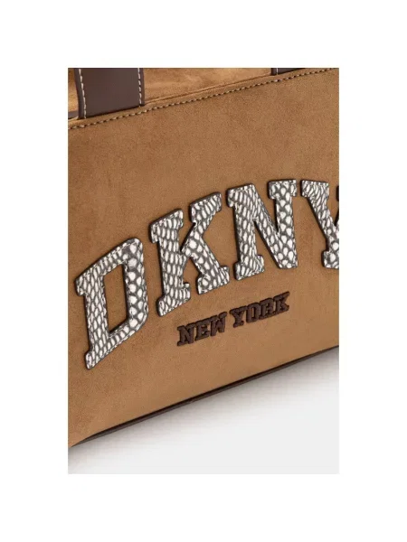 DKNY torebka z imitacji zamszu brązowa
