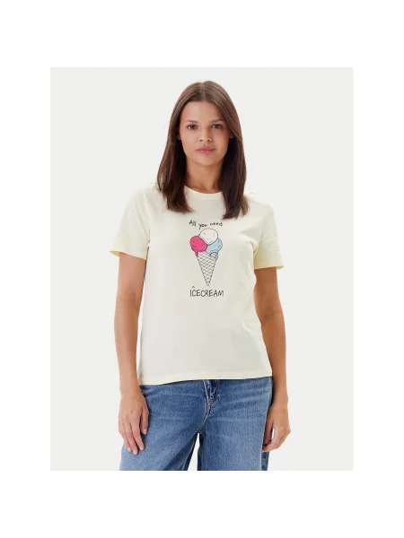 ONLY T-shirt Fun Life žuta