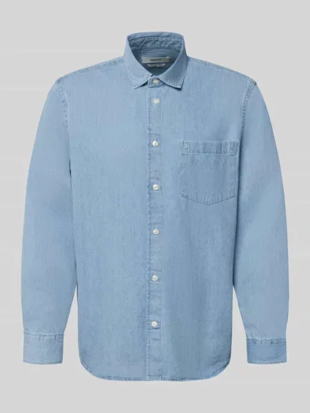 Koszula casualowa o kroju regular fit z bawełny ekologicznej model CARLO' Selected Homme niebieska