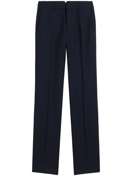 Pantaloni Ami Paris de lână albastru