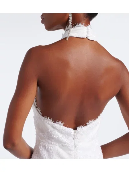 Rochie Rebecca Vallance cu gât halter alb