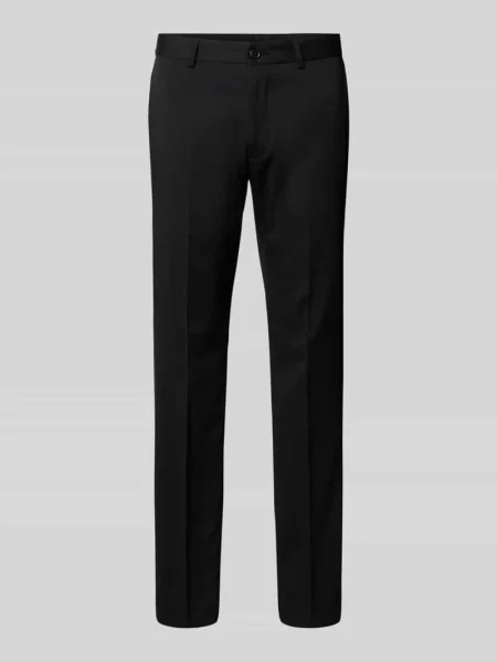 Spodnie garniturowe w kroju regular fit z domieszką S.oliver Black Label czarne