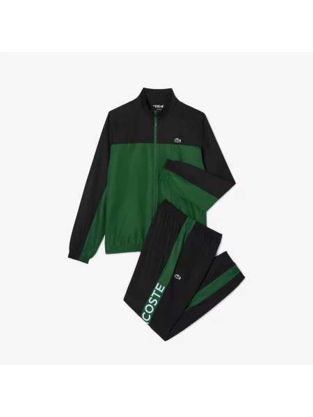 Lacoste Dres Z Zamkiem Z Blokadą Koloru Regular Fit czarny
