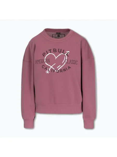 Bluză pentru femei Pitbull Manzanita Heart Crewneck Sweatshirt pink roz