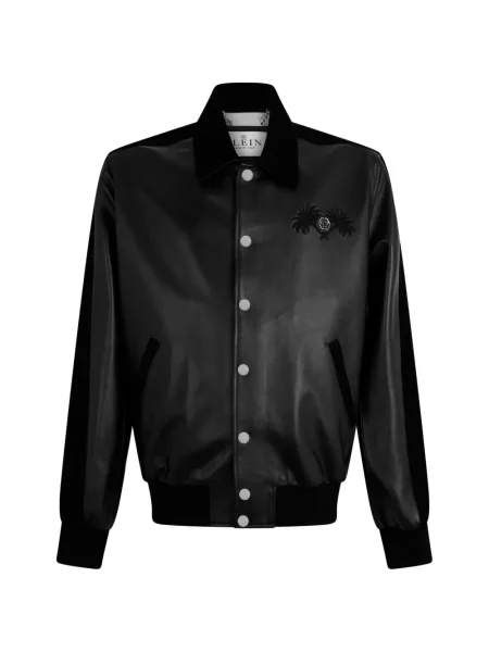 Geanta de piele Philipp Plein negru