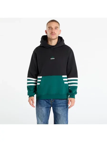 Bluza adidas Archive Cutline Hoodie Black/ Collegiate Green S czarna