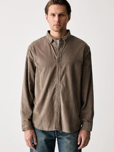 Levi's koszula z lnem AUTHENTIC BUTTON DOWN zielona