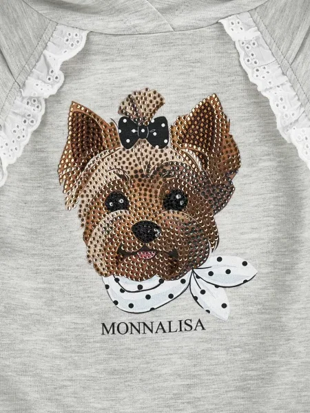 Bluza z kapturem dziecięca Monnalisa szara