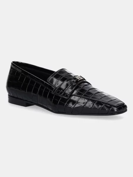 Anine Bing mocasini de piele freya cu plat negru