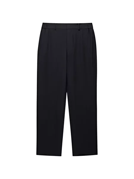 Pantaloni Shanghai Tang de mătase albastru