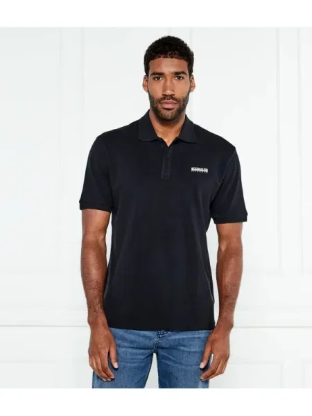 Napapijri polo de SMALL BOX negru