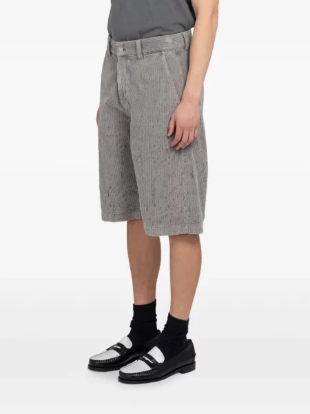 Pantaloni scurți Mfpen de catifea cord gri