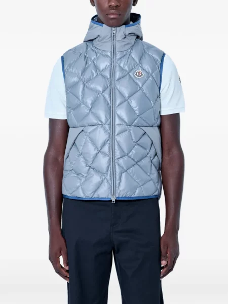 Vestă Moncler cu glugă gri