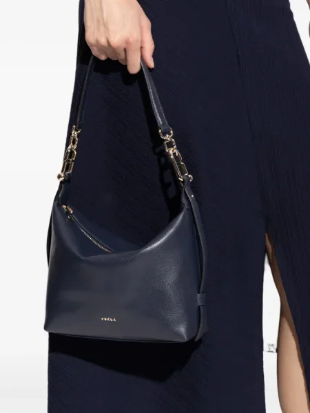 Geanta de piele Furla din piele albastru