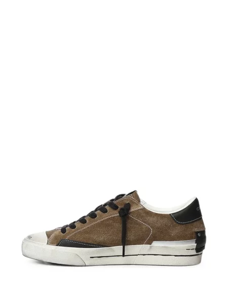 Sneakers Crime London σουέντ με φθαρμένο εφέ καφέ