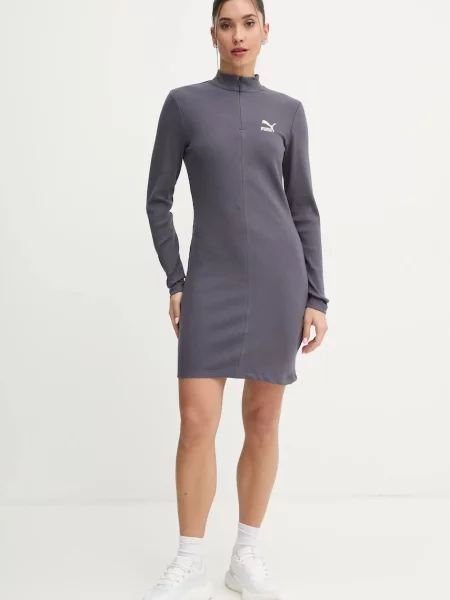 Сукня Puma mini облягаюча сірий