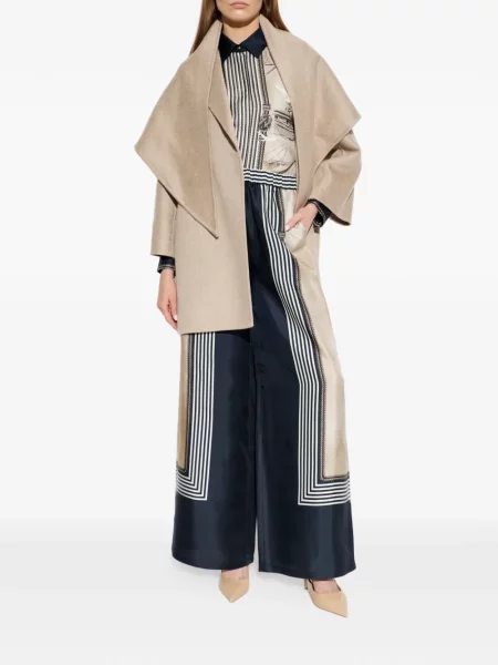 Μεταξωτός παντελόνι palazzo Max Mara μπλε