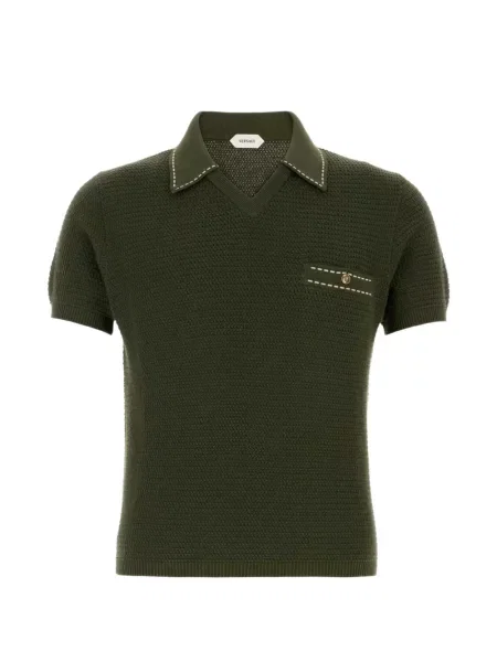 Gulerat tricou polo Versace verde