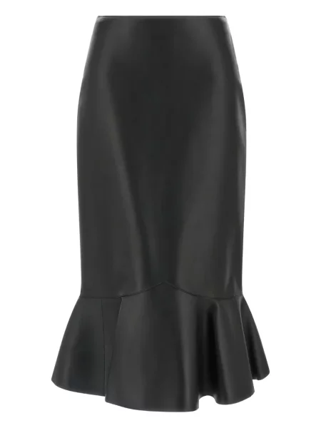 Cu peplum fustă midi Fendi până la genunchi negru