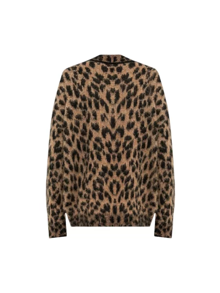 Sweter Laneus wełniany brązowy