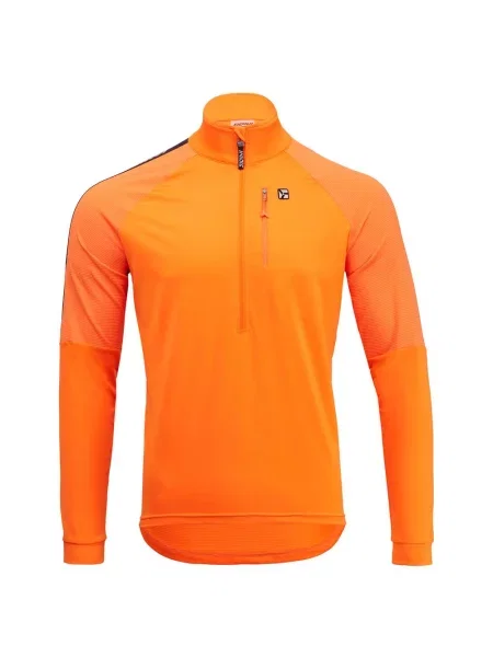 Bluza do narciarstwa biegowego z półgolfem Silvini Marone pomarańczowa