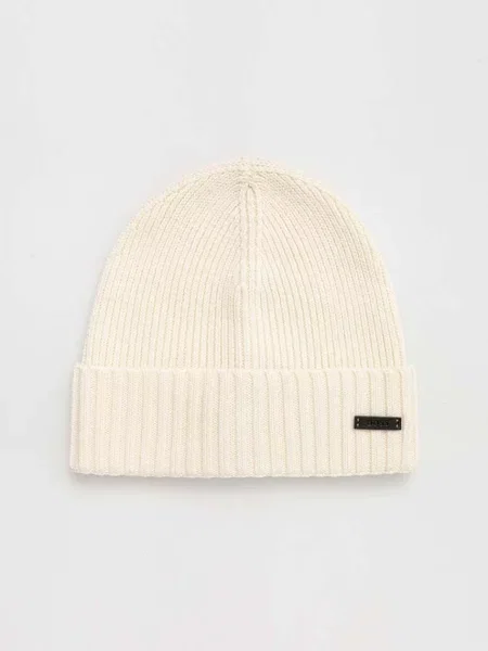 Шерстяная шапка Boss белая