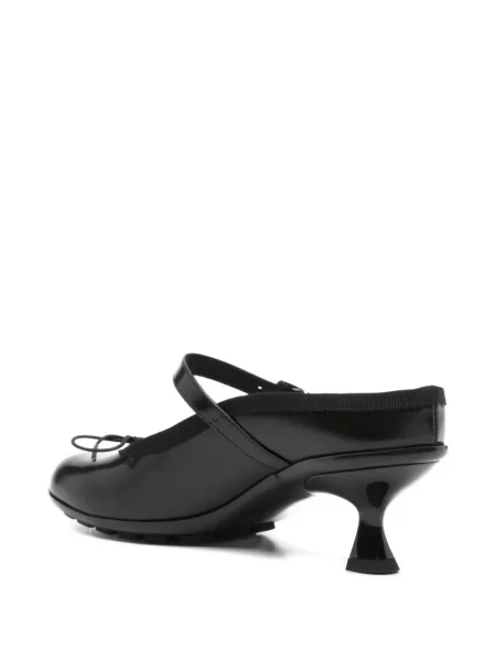 Papuci tip mules Simone Rocha cu funde din piele negru
