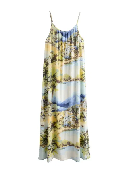 Next Rochie opal / deschis / galben muștar / verde albastru