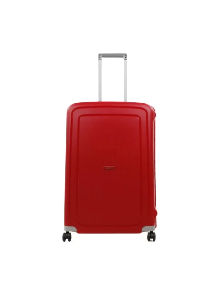 Lniana walizka Samsonite brązowa