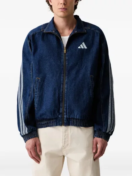 Hanorac Adidas cu dungi cu imagine plasă negru
