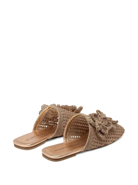 Papuci tip mules Stuart Weitzman cu model floral cu aplicații