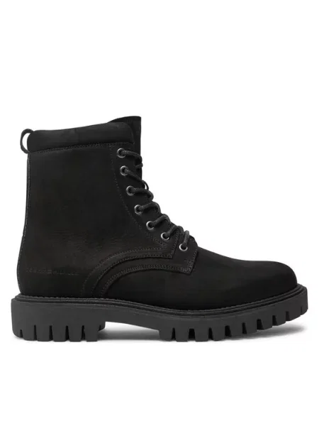 Tommy Hilfiger Pohodni čevlji Casual Hilfiger Chunk Z Nbk Boot črna