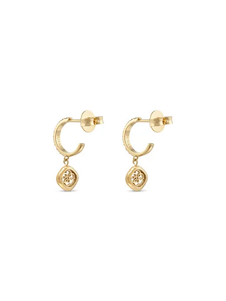 Guess náušnice dámske z nehrdzavejúcej ocele JAIPUR SPLENDOR žltá
