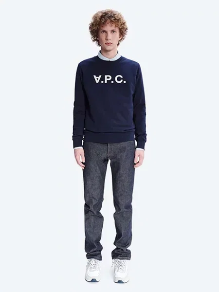 Μπλούζα A.P.C. Sweat Vpc ναυτικό μπλε