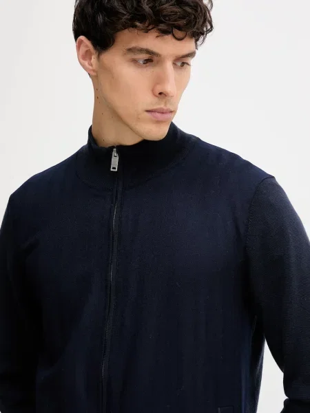 Шерстяной кардиган Hackett London синий