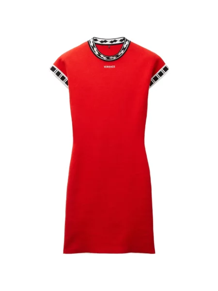 Rochie mini Versace tricotate roșu