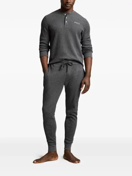 Șosete Polo Ralph Lauren cu model herringbone cu broderie plasă albastru