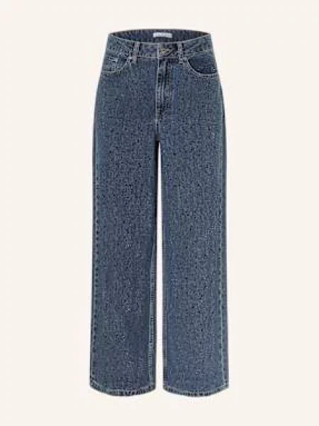 Mrs & Hugs Džíny S Ozdobnými Kamínky dark blue modré