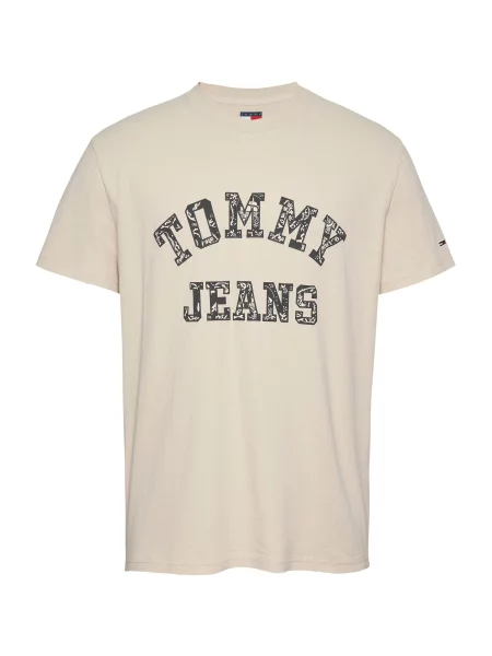 Tommy Jeans Majica bež črna