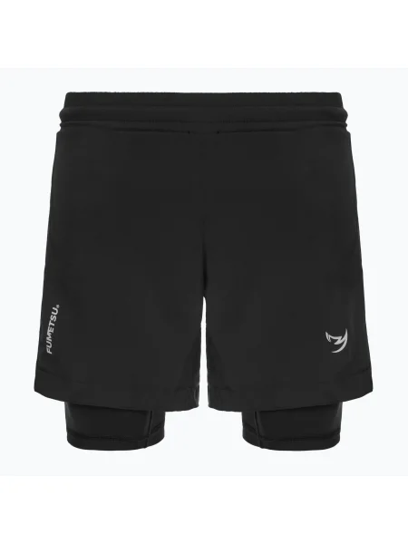 Мъжки шорти за тренировка FUMETSU Origins Dual Layer black черно