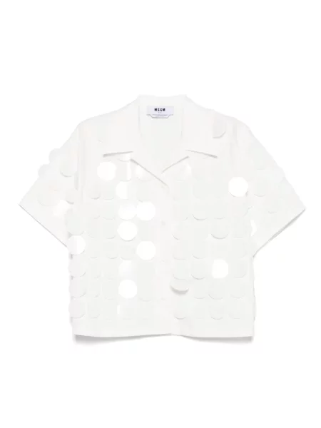 Cămașă Msgm cu paiete alb