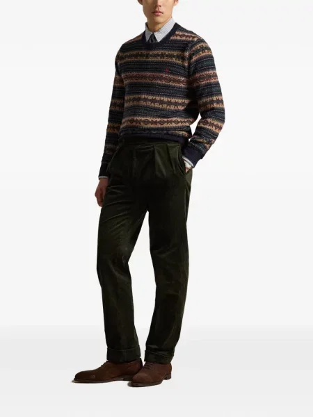 Șosete Polo Ralph Lauren cu model herringbone cu broderie plasă albastru