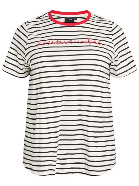 Zizzi Tricou Caro roșu / negru alb