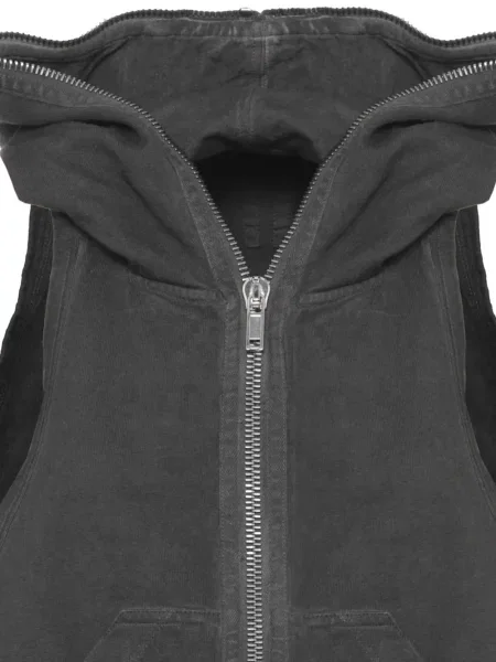 Суичър с качулка Rick Owens Drkshdw без ръкави с качулка сиво