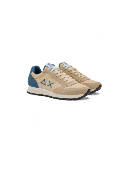 Sneakersy Sun68 skórzane beżowe