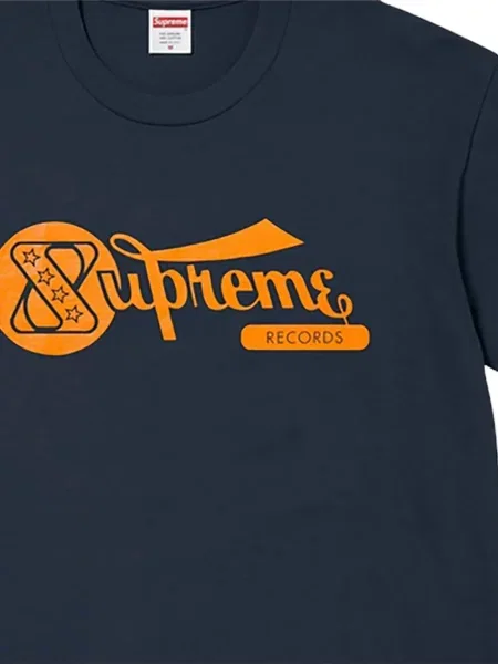Тениска Supreme с кръгло деколте синьо