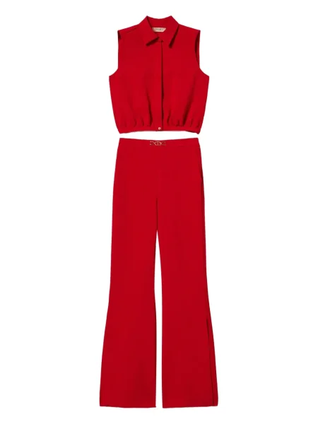 Salopetă Twinset fără mâneci roșu