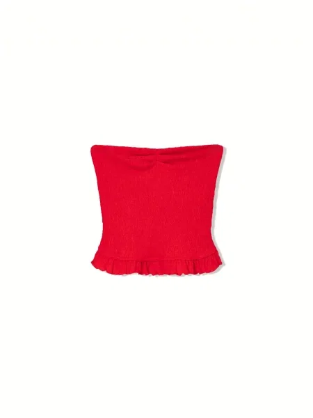 Bershka Top živo rdeča