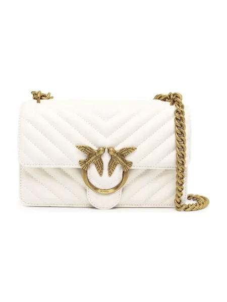 Pinko torebka crossbody skórzana biała